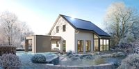 Haus mit Photovoltaikanlage auf dem Dach, allkauf haus