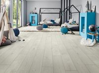 Kinderzimmer mit grauem Vinylboden in Holzoptik, elementPro, Logoclic