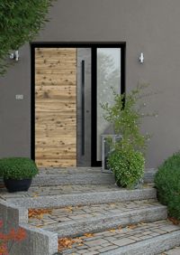 Eingangsbereich mit Haustür in Altholzoptik, noblesse GmbH