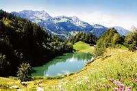 Berge, Österreich, See, Großes Walsertal, Biosphärenpark, Alpenregion Bludenz Tourismus