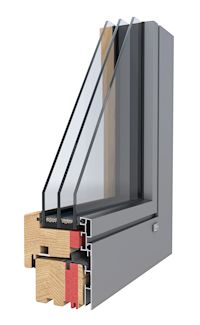 UNILUX Gmbh, Unilux, Holz-Aluminium-Fenster, Dämmkern Fensterrahmen