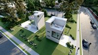 Mikro-Single-Haus, Betonfertigteile, moderne Architektur