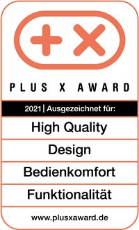 Plus X Award Logo, Silverline