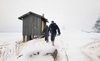 Klafs; Sauna im Schnee