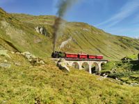 Bahnreise, Bahnfahren, Zug, historischer Zug, Hogwards Express, Harry Potter Schauplätze
