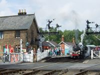 Bahnreise, Bahnfahren, Zug, historischer Zug, Hogwards Express, Harry Potter Schauplätze