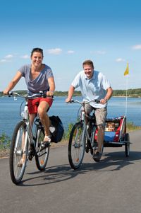 Familienurlaub, Aktivurlaub, Radfahren am Wasser, Lausitzer Seenland